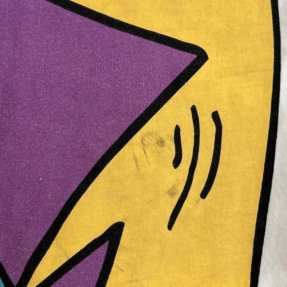 Keith Haring Wind Surf Womens Crop Top Tie-Dye T Shirt XL Repro Pop Art Grafitti - Picture 8 of 8